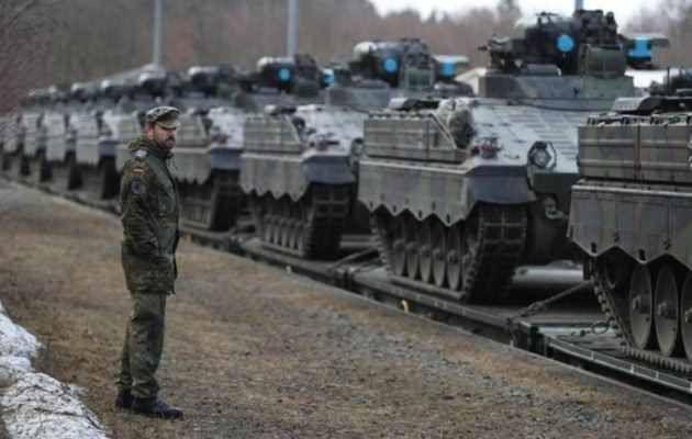 Γερμανικά τανκς και τεθωρακισμένα αναπτύσσονται στη Λιθουανία